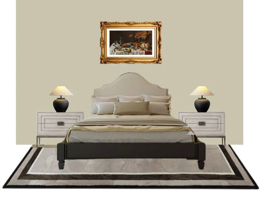 Italian Villa Vibe - (Luxury Modern Bedroom Setup)